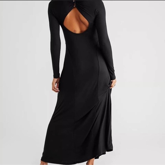 Free people beach black night out maxi dress size S - Picture 2 of 6